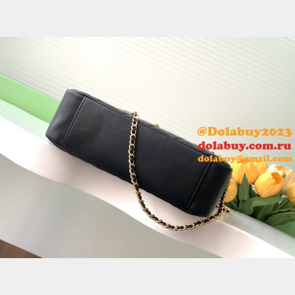 Replica AS5215 Shopping Tote Shiny Black 7 Star Bag