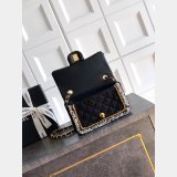 2026 CC Tweed FLAP BAG Black