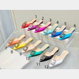 Replicas Manolo Blahnik Hangisi Flat Mules