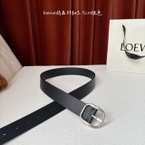 Top Loewe Supple Grain Calf Round Soft Belt 3.2CM