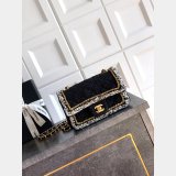 2026 CC Tweed FLAP BAG Black