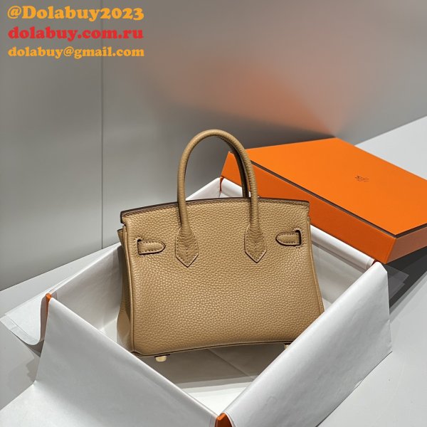 Luxury 20CM Hermes Mini Birkin With Strap Togo Leather