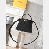 Top Fendi Peekaboo I See U Petite Calf leather Bag