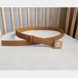 Top Loewe Pebble Grain Calf Anagram Belt 2.0CM