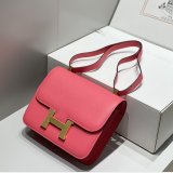 Luxury Hermes handmade Stiching Constance Bag 23cm