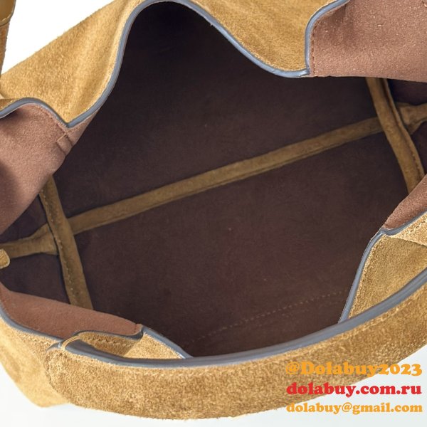 Gucci Softbit Medium Top Handle Brown Velvet 837467 Bag