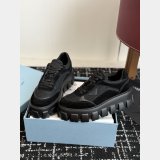 Prada Suede And Re-Nylon Sneakers