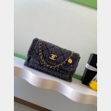 Perfect Maxi Flapbag Washed Denim AS5734 24CM Bag