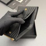 SAINT LAURENT MATELASSE GRAIN LEATHER WALLET 582296