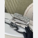 CC Water droplet black and white pearl Handbag 20CM