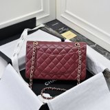 TOP CC Flap 1112 Lambskin 25cm Handbags Light golden hardware