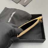 Saint Laurent CASSANDRE MATELASSE FRAGMENTS CARD CASE IN GRAIN LEATHER