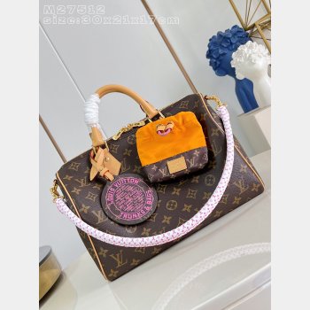 Luxury M27512 Speedy Soft 30 Monogram Canvas Louis Vuitton Bag