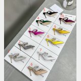 Manolo Blahnik LURUM Satin Crystal Embellished Mules