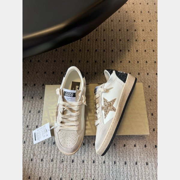 Ball Star in nappa and suede with black glitter star and heel tab