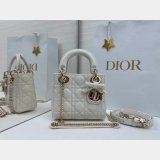 Dior Or Mini Lady Dior Bag with Chain