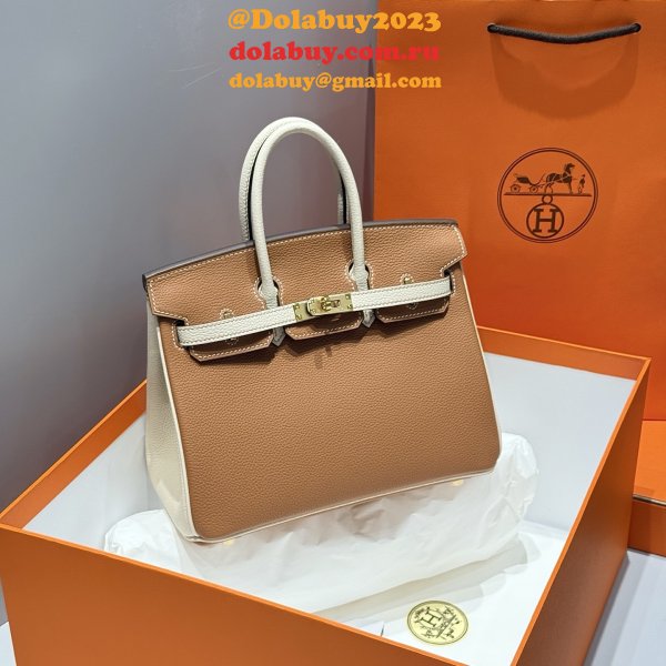 2025 Top New Hermes Contrast Color Birkin Bag