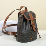 MINI BACKPACK FOLCO IN Triomphe Canvas and calfskin