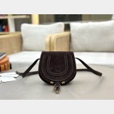 Marcie saddle bag in suede leather