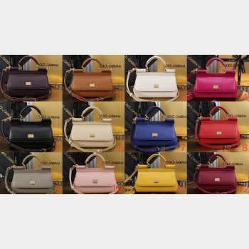 Dolce & Gabban patent leather Sicily handbag 20CM