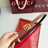 Replica Luxury Gucci Reversible thin belt 2.0CM