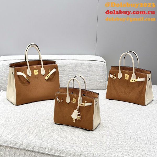 2025 Top New Hermes Contrast Color Birkin Bag