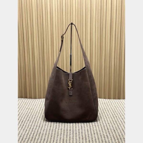 Saint Laurent Top 753837 Le 5 A 7 Supple Large In Grained Hobo Bag