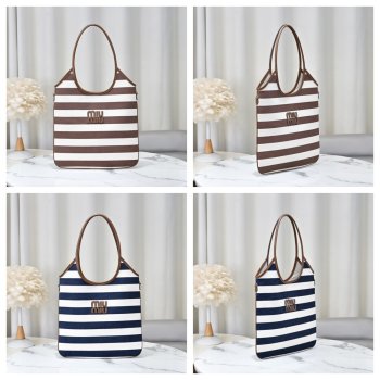 Miu Miu IVY Canvas And Leather Bag 5BG231