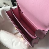 Perfect Hermes handmade Stiching Constance Bag 23cm