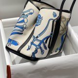 Luxury Hermes garden Party Bag Canvas 36cm