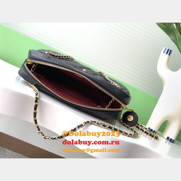 Wholesale Replica AS5187 Sheepskin Black Camera Bag