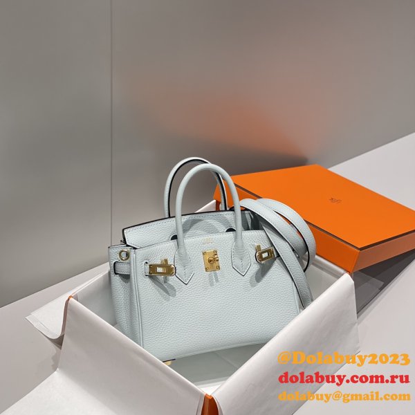 Top 20CM hermes Mini birkin togo With Strap