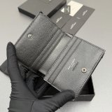 Saint Laurent MATELASSE compact zip around wallet