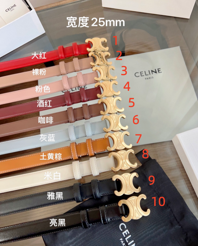 celine replica Triomphe belt  25MM Dolabuy