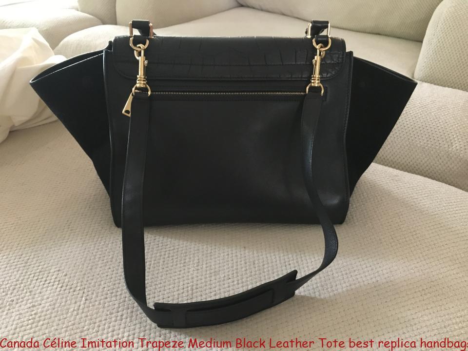 Canada Céline Imitation Trapeze Medium Black Leather Tote best replica handbags 2018 – Replica ...