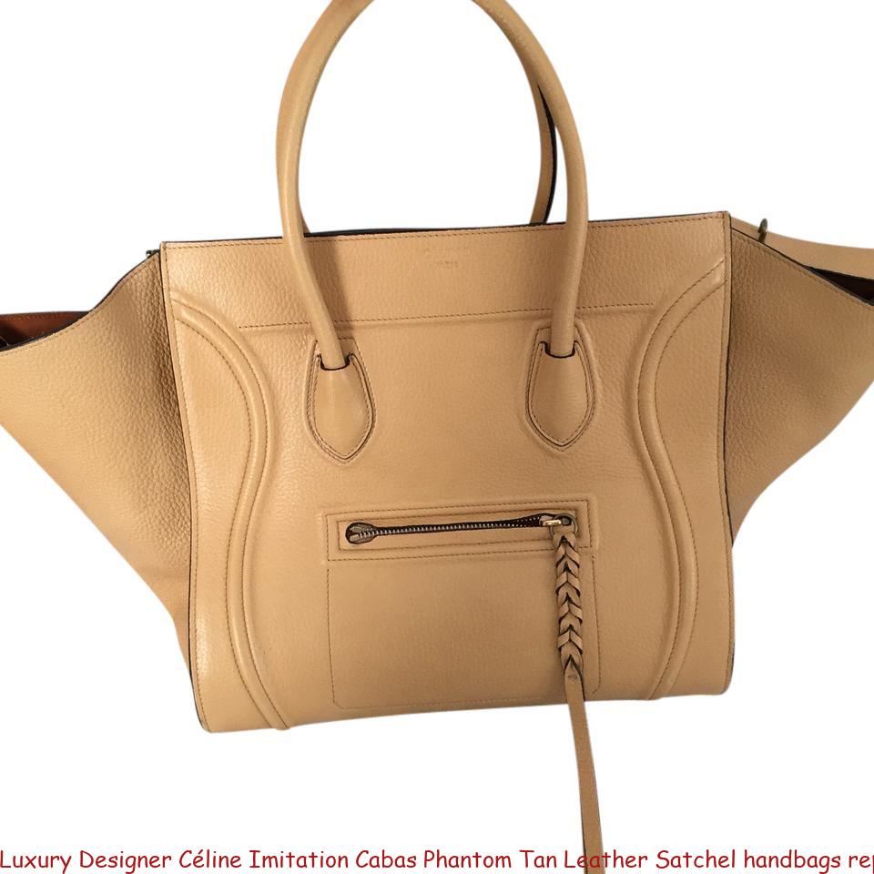 Luxury Designer Céline Imitation Cabas Phantom Tan Leather Satchel ...