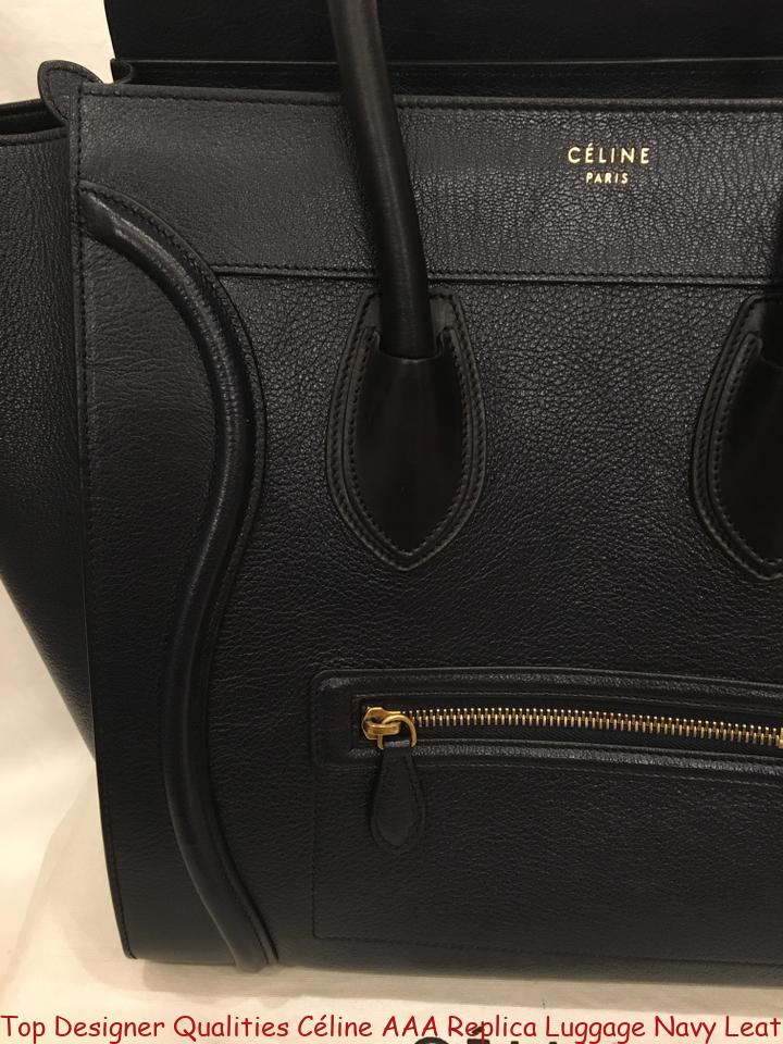 Top Designer Qualities Céline AAA Replica Luggage Navy Leather Tote celine handbag – Replica ...