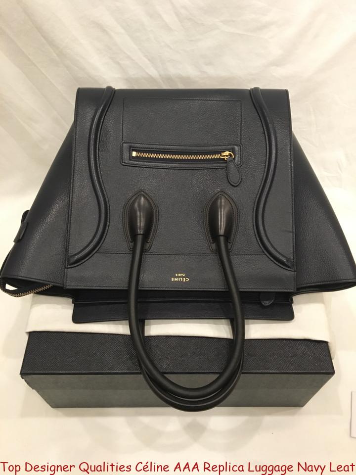 Top Designer Qualities Céline AAA Replica Luggage Navy Leather Tote celine handbag – Replica ...
